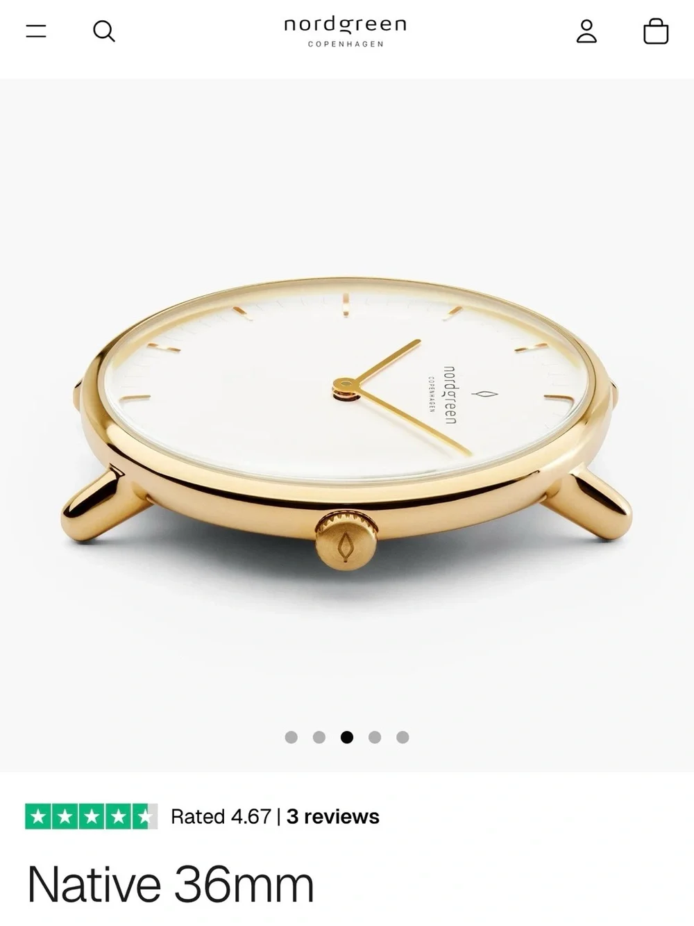 Nordgreen Gold Mesh Women's Watch - White Dial
